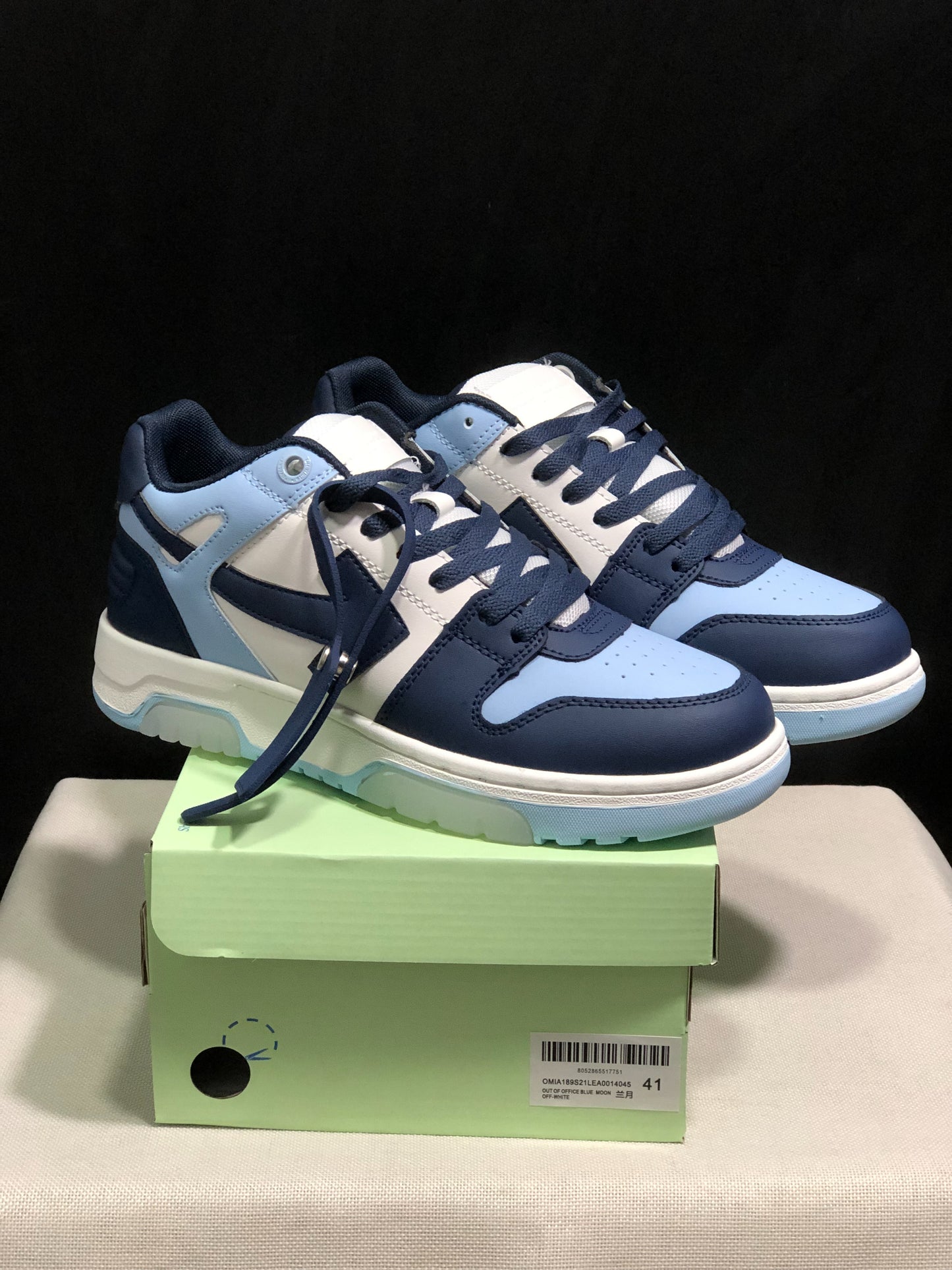 OFF-WHITE Out Of Office low-top sneakers dark blue/white