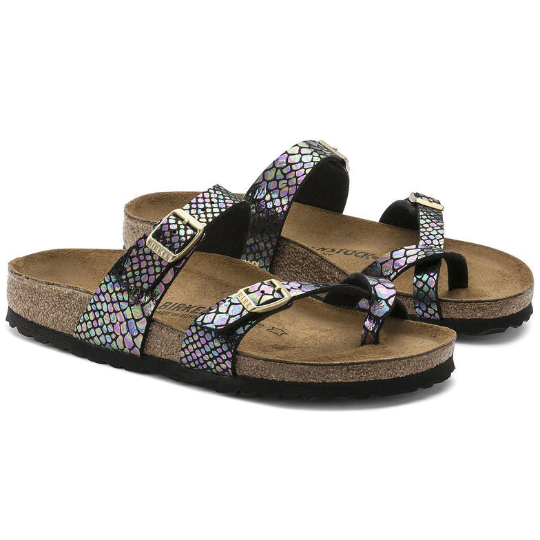 Birk Mayari Sandal Shiny Snake Print / Iridescent Python