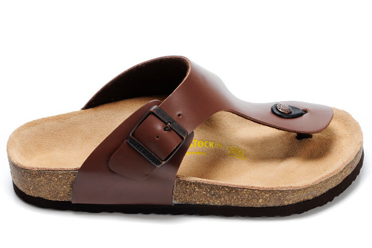 Birk Gizeh Brown Leather / Birko-Flor Sandals