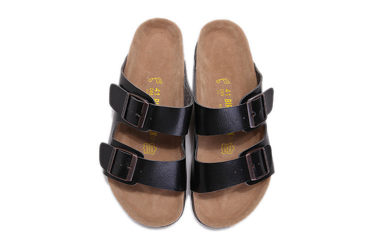 Birk Arizona Black Textured Leather