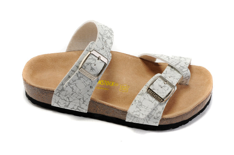 Birk Mayari Sandal White Marble Print