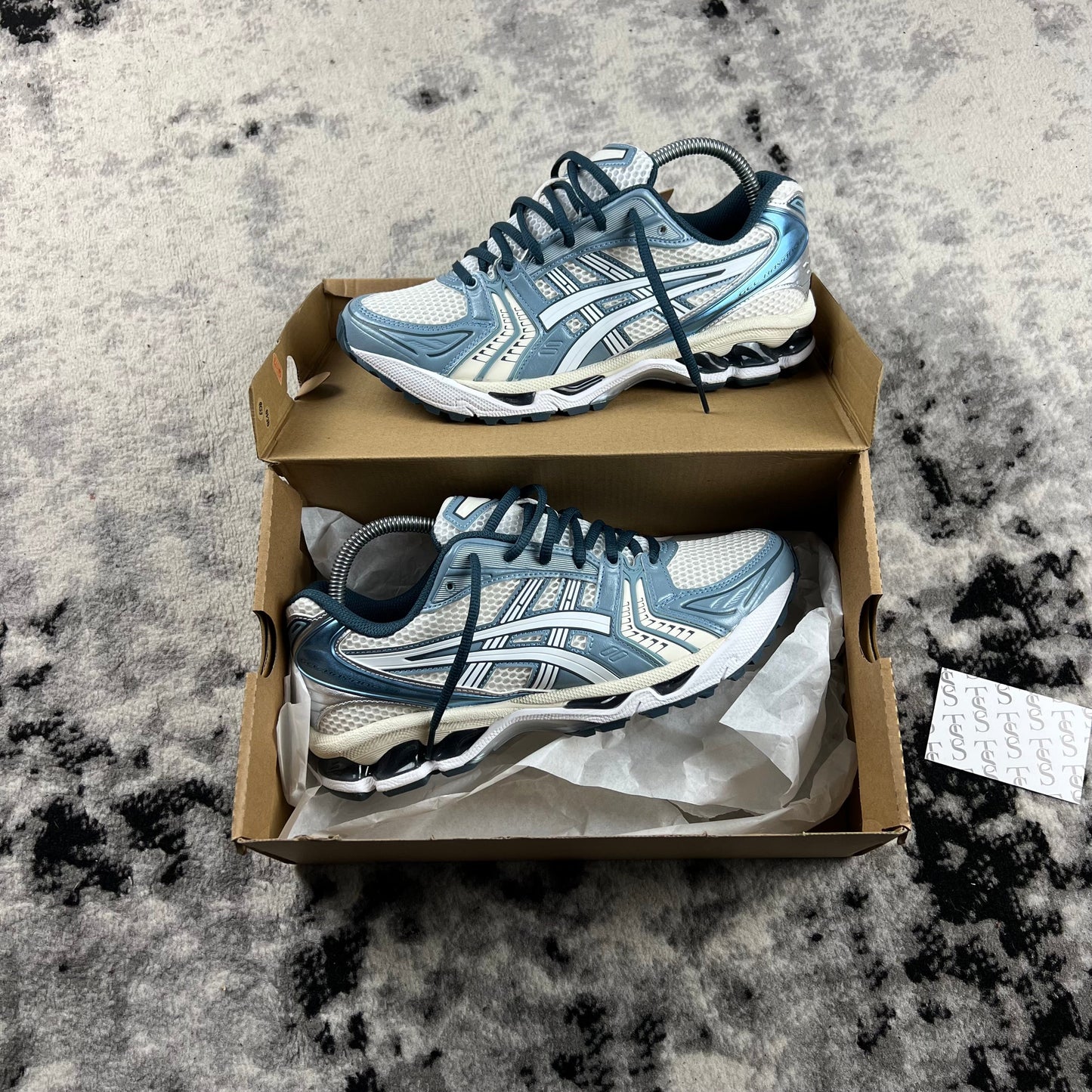 ASICS KAYANO 14 - CREAM RAW INDIGO