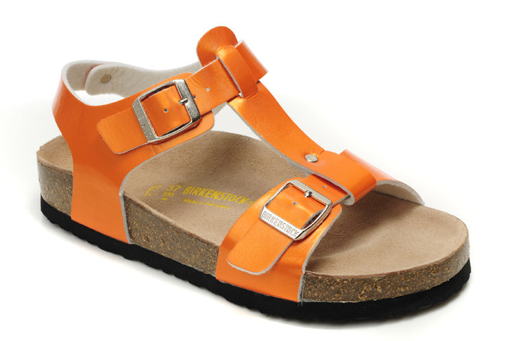 Birk Lindan Sandal Orange Patent
