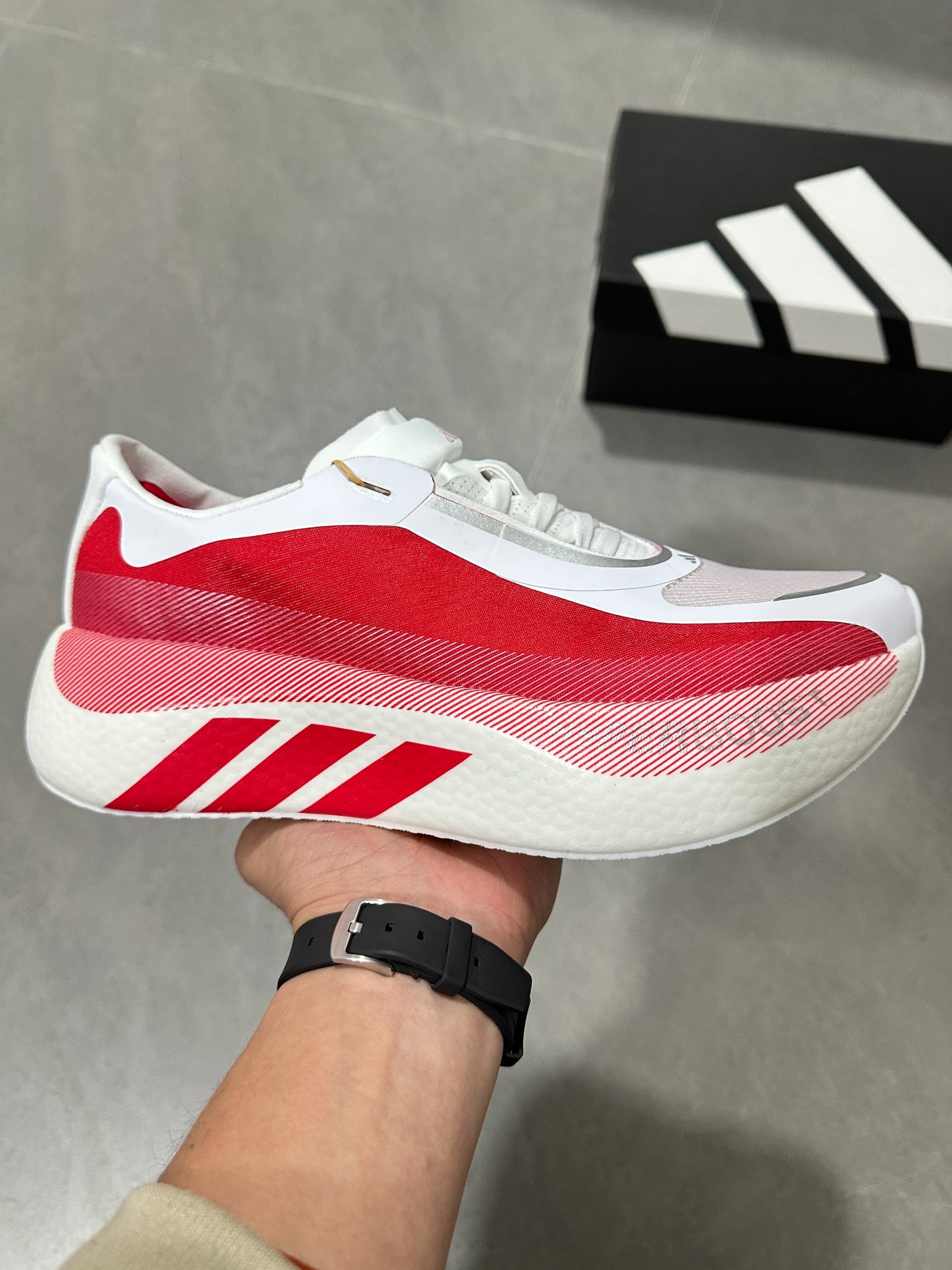 Adidas HYPERBOOST EDGE Running Shoes White | Red