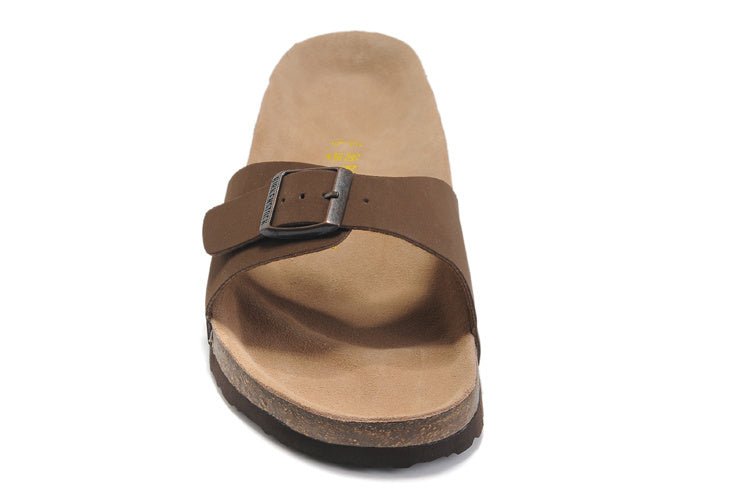 Birk Madrid Slide Sandal Brown Suede