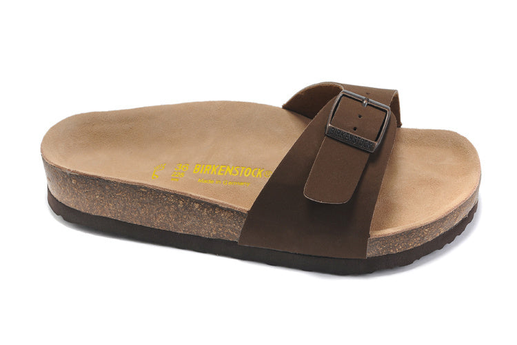 Birk Madrid Slide Sandal Brown Suede