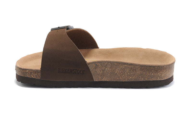 Birk Madrid Slide Sandal Brown Suede