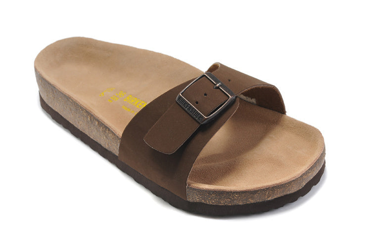 Birk Madrid Slide Sandal Brown Suede