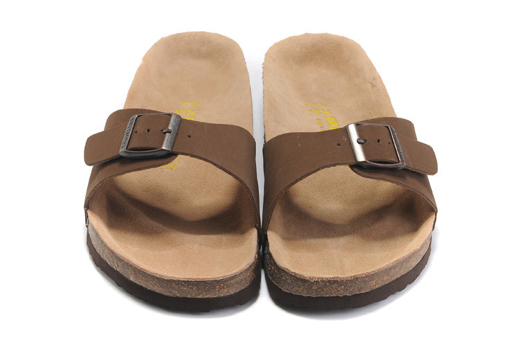 Birk Madrid Slide Sandal Brown Suede