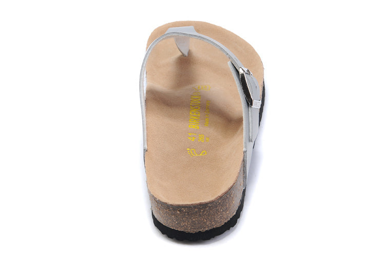 Birk Gizeh Thong Sandal Silver Metallic / Textured