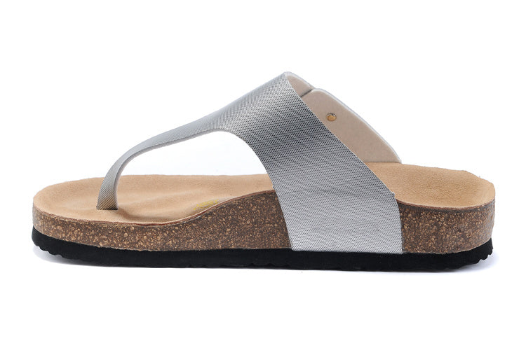 Birk Gizeh Thong Sandal Silver Metallic / Textured