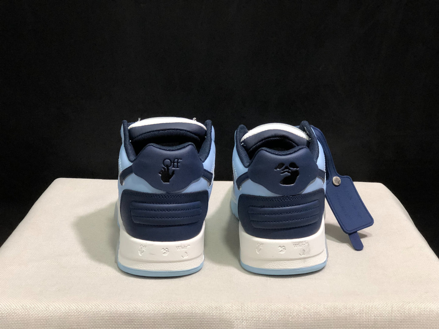 OFF-WHITE Out Of Office  low-top sneakers dark blue/white