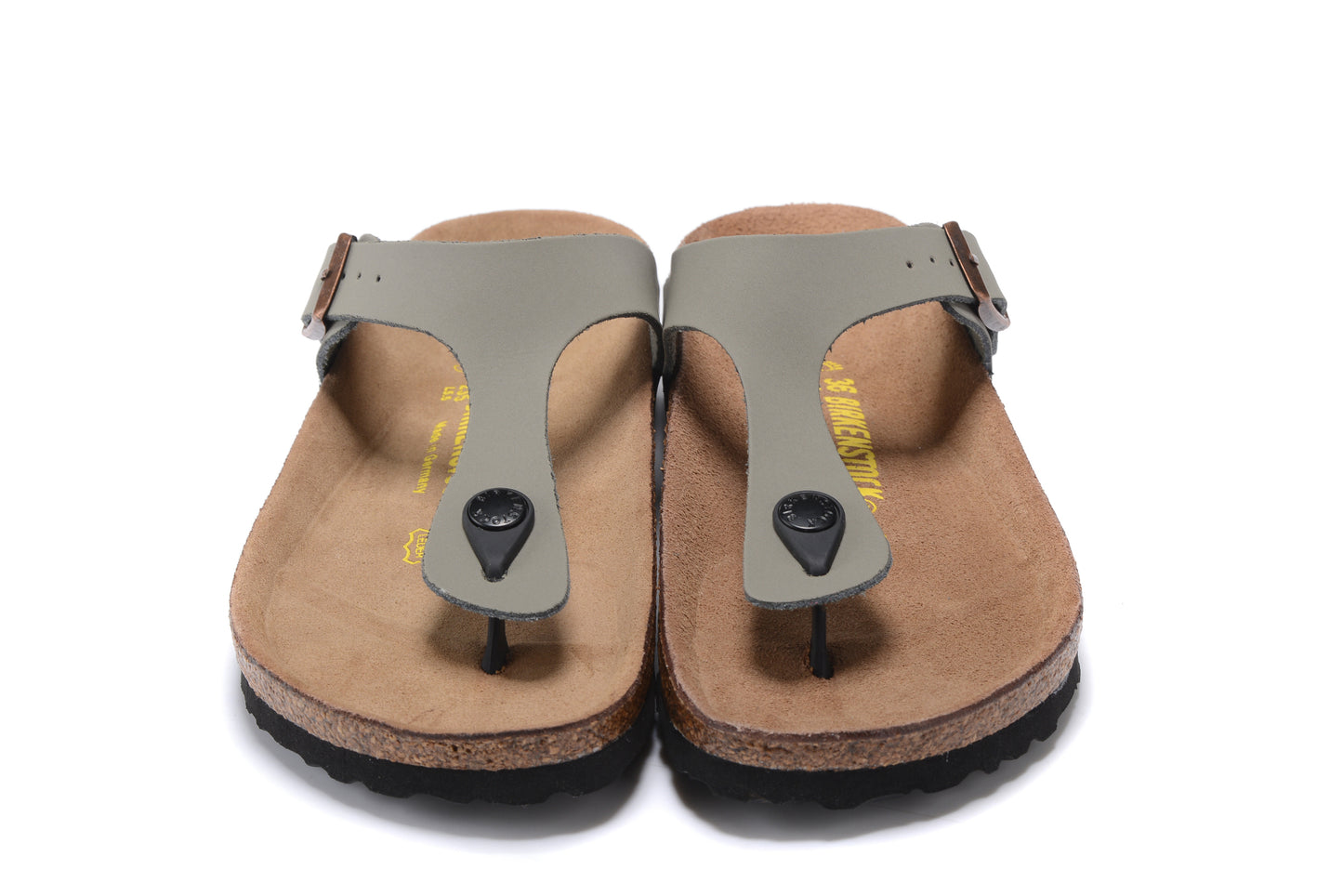 Birk Gizeh Unisex Leather Sandals grey