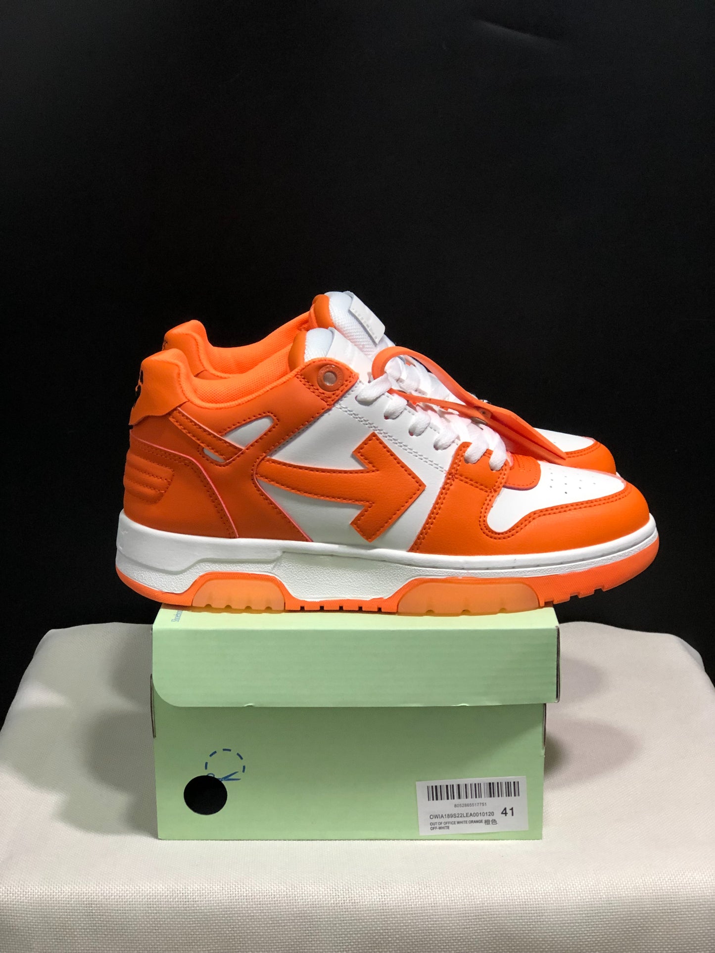 Off-white orange  rubber sole