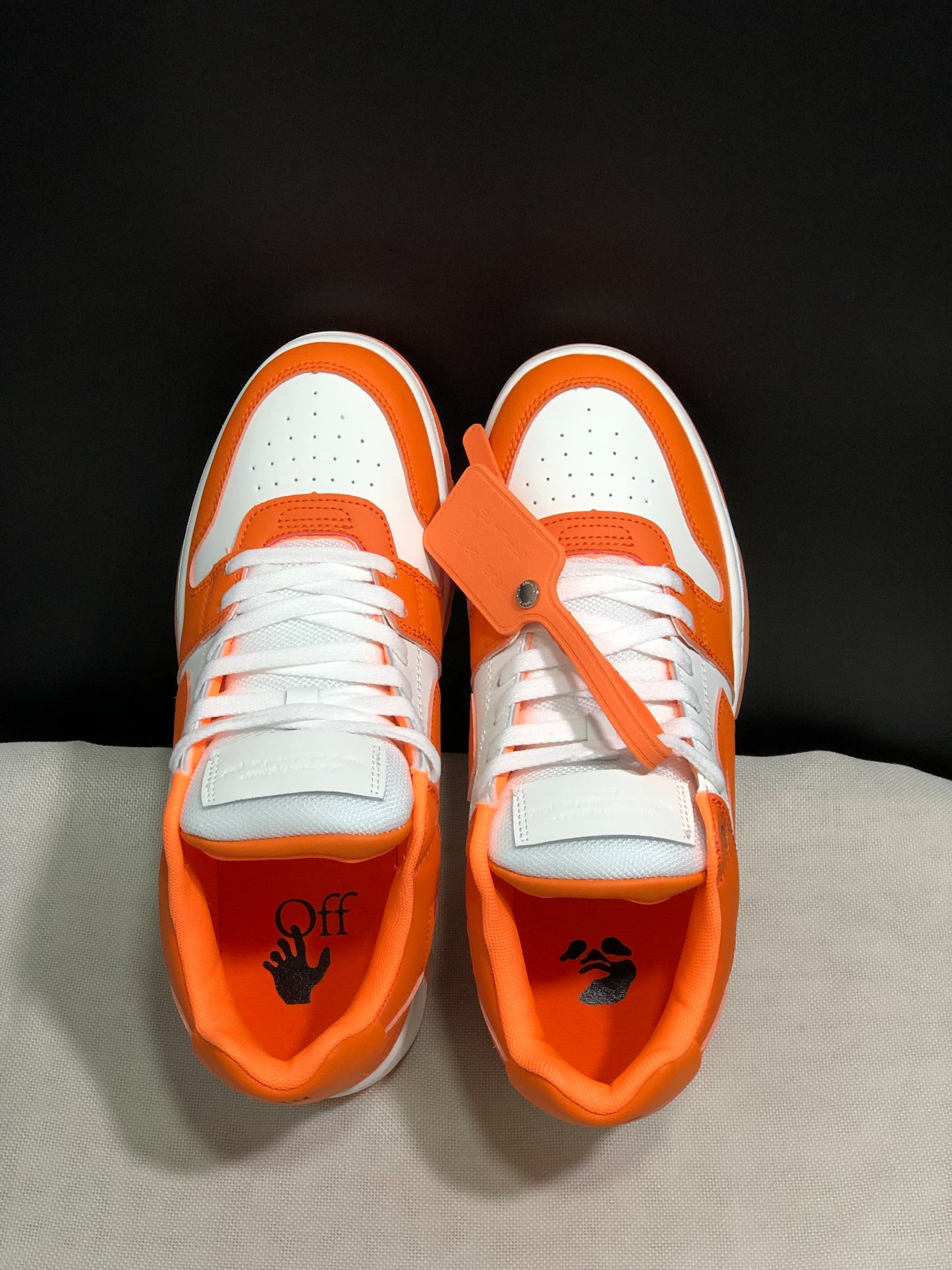 Off-white orange  rubber sole