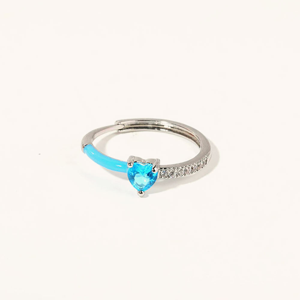 Always Heart To Heart· Birthstone Heart Ring
