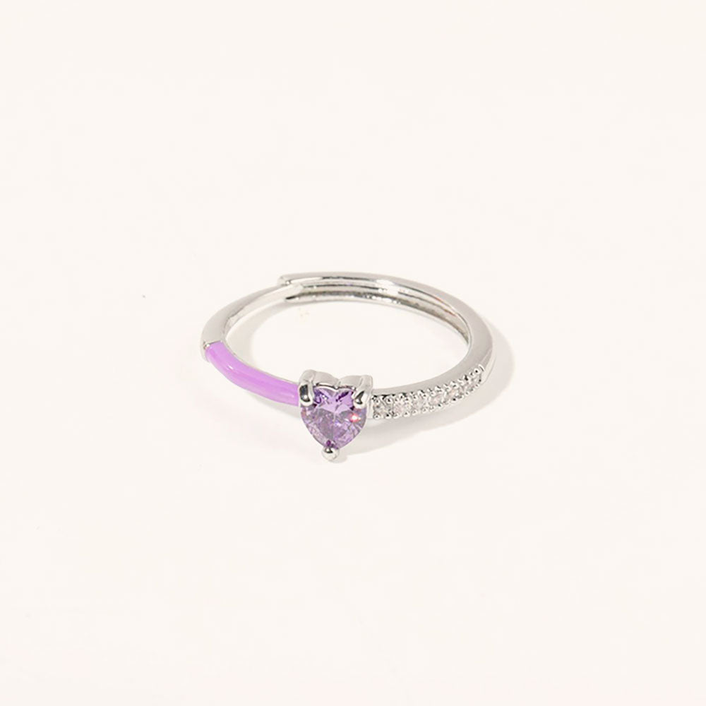Always Heart To Heart· Birthstone Heart Ring