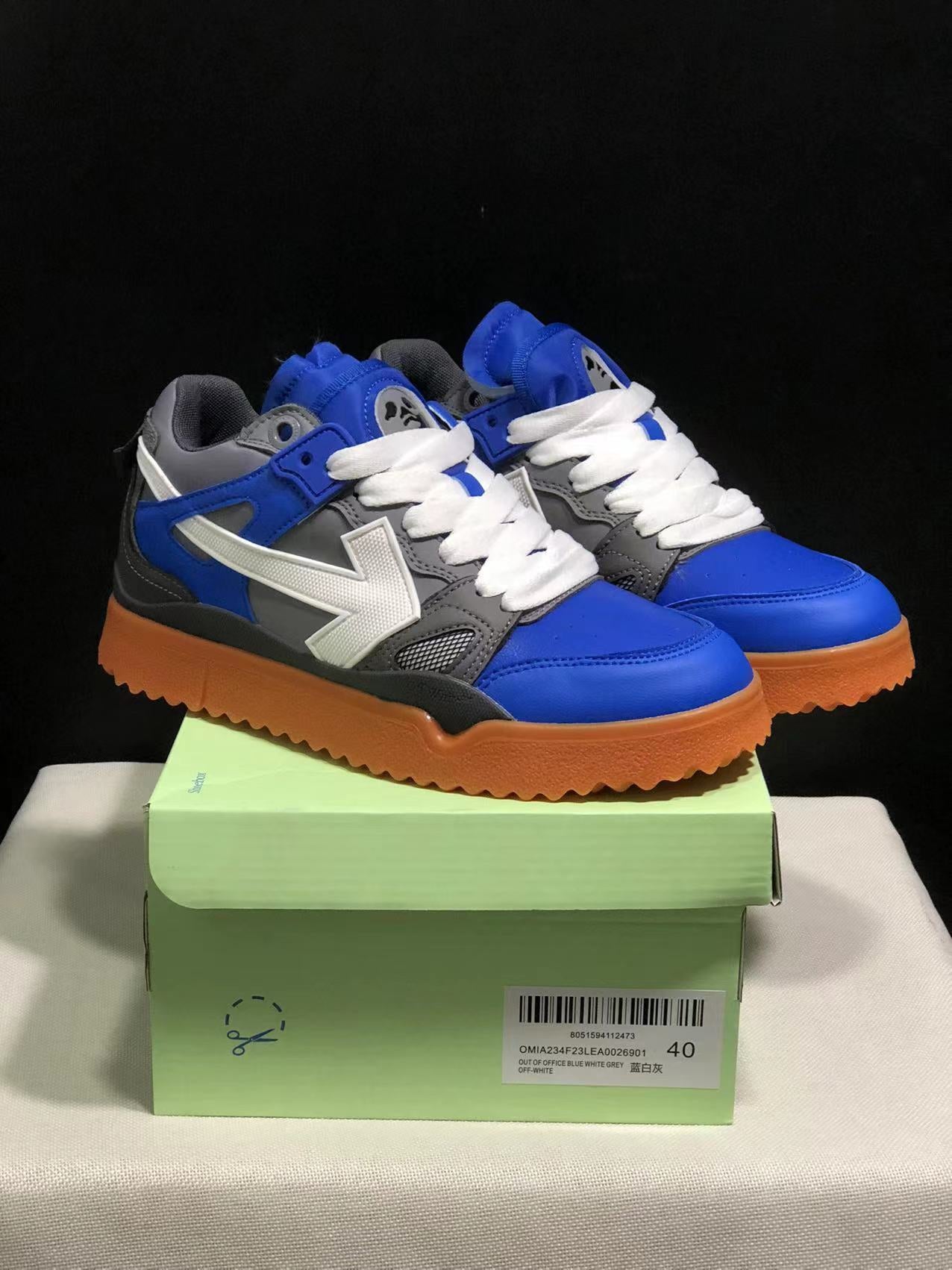 Off-white gray Blue white arrows