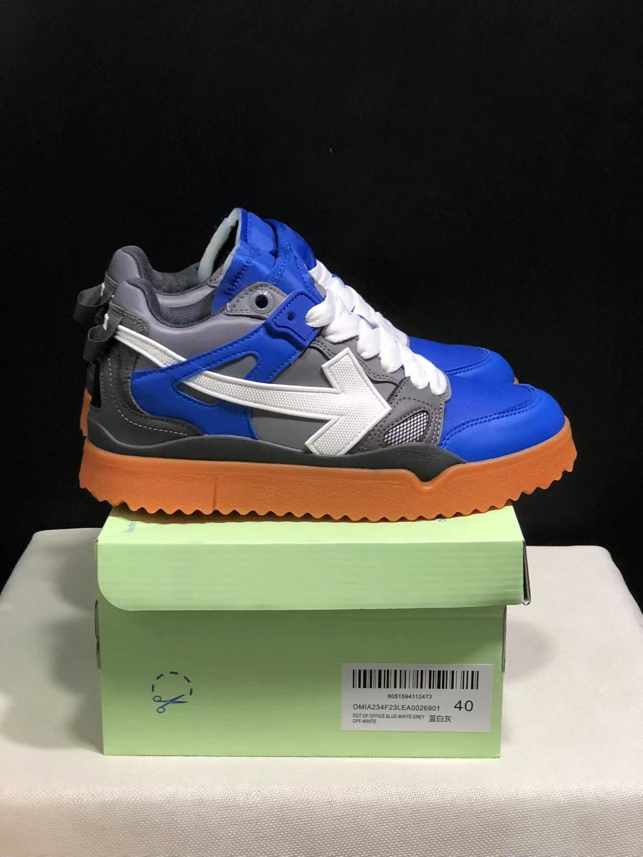 Off-white gray Blue white arrows