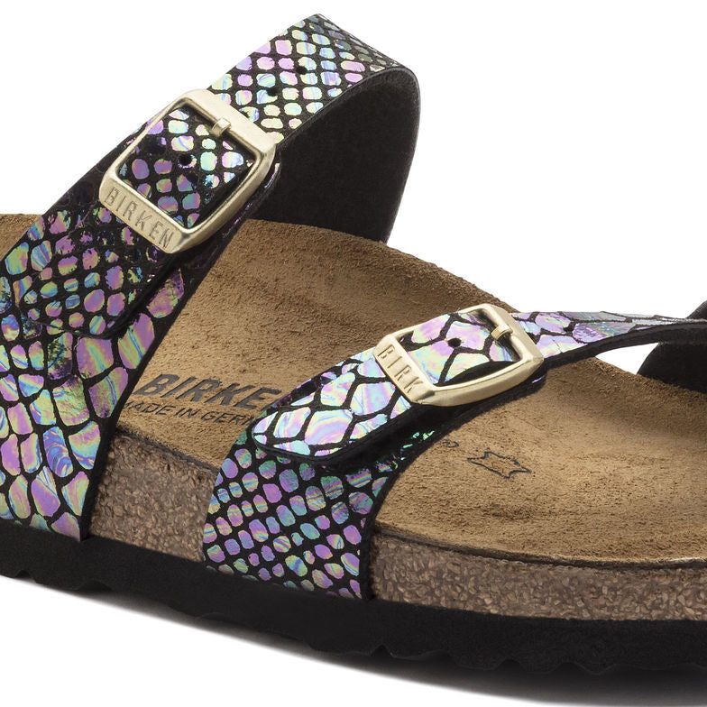 Birk Mayari Sandal Shiny Snake Print / Iridescent Python
