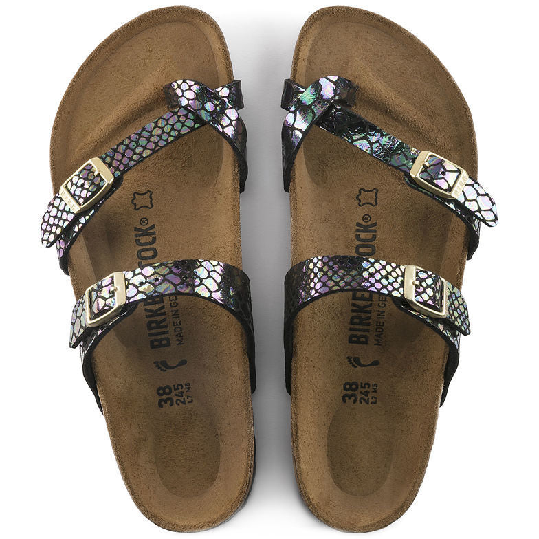 Birk Mayari Sandal Shiny Snake Print / Iridescent Python
