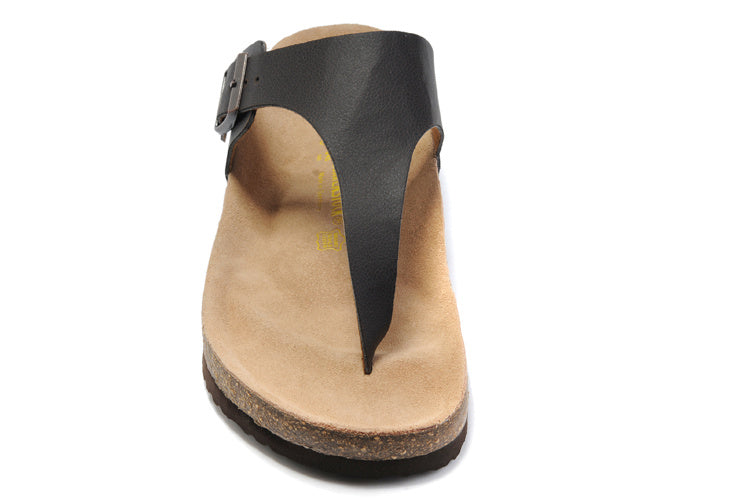 Birk Gizeh Thong Sandal Black Leather