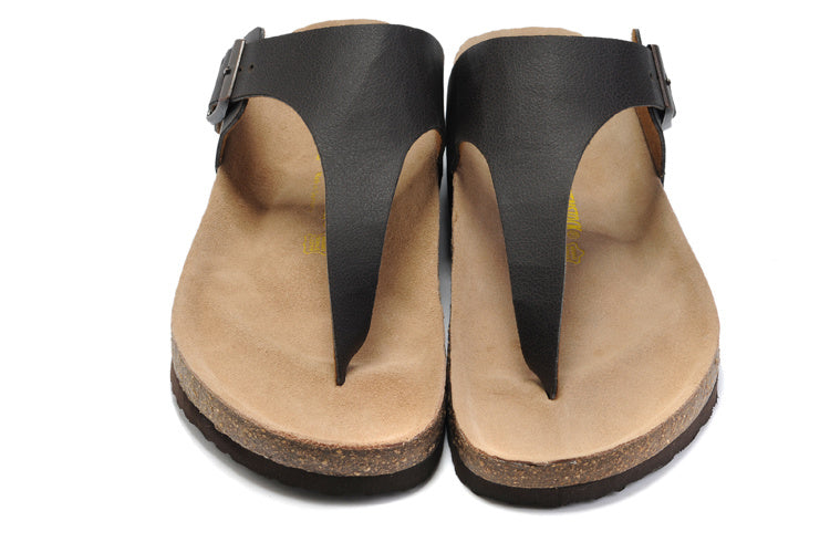 Birk Gizeh Thong Sandal Black Leather
