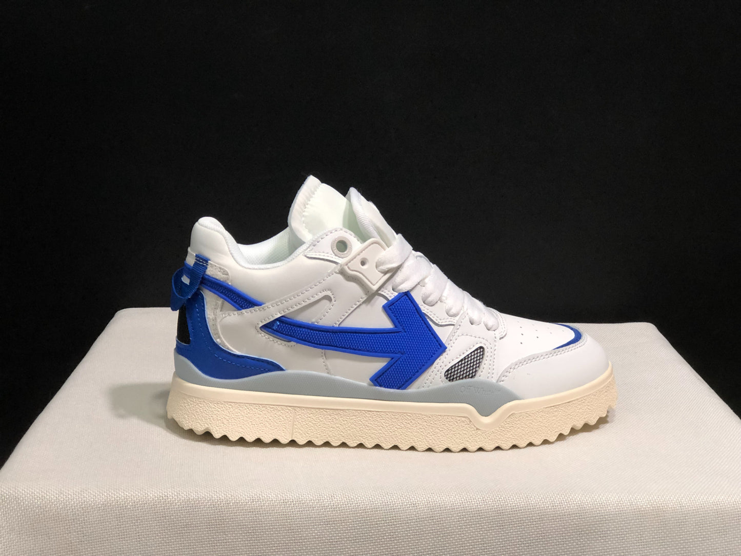 Off-White `sponge` leather mid-top