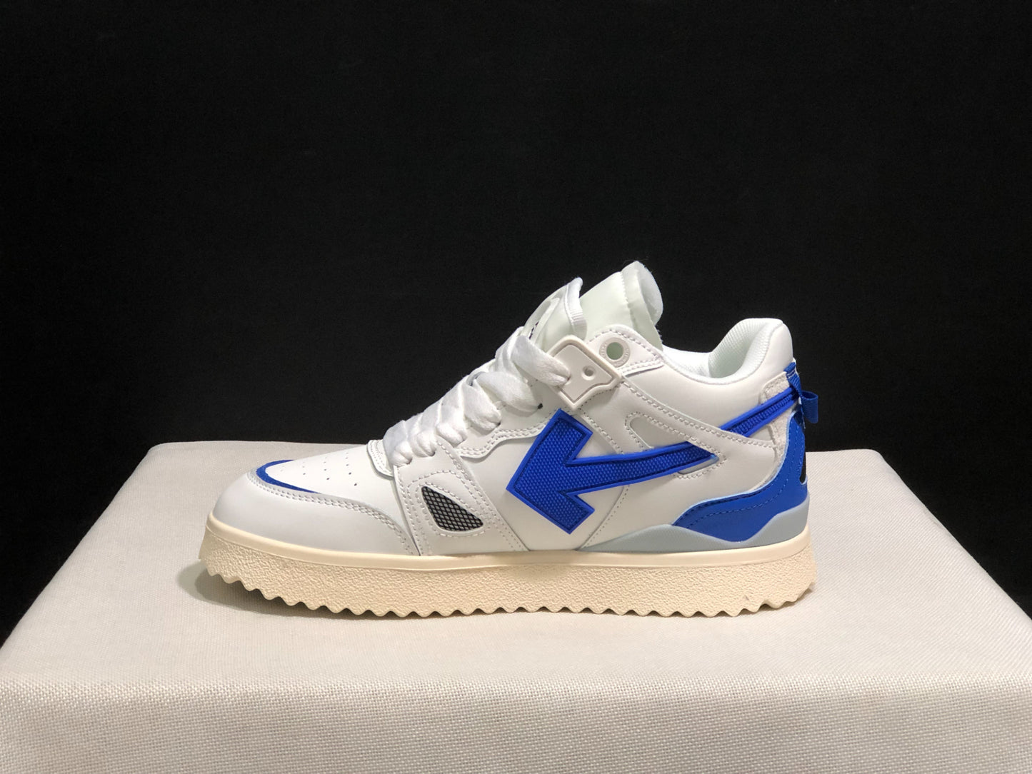 Off-White `sponge` leather mid-top