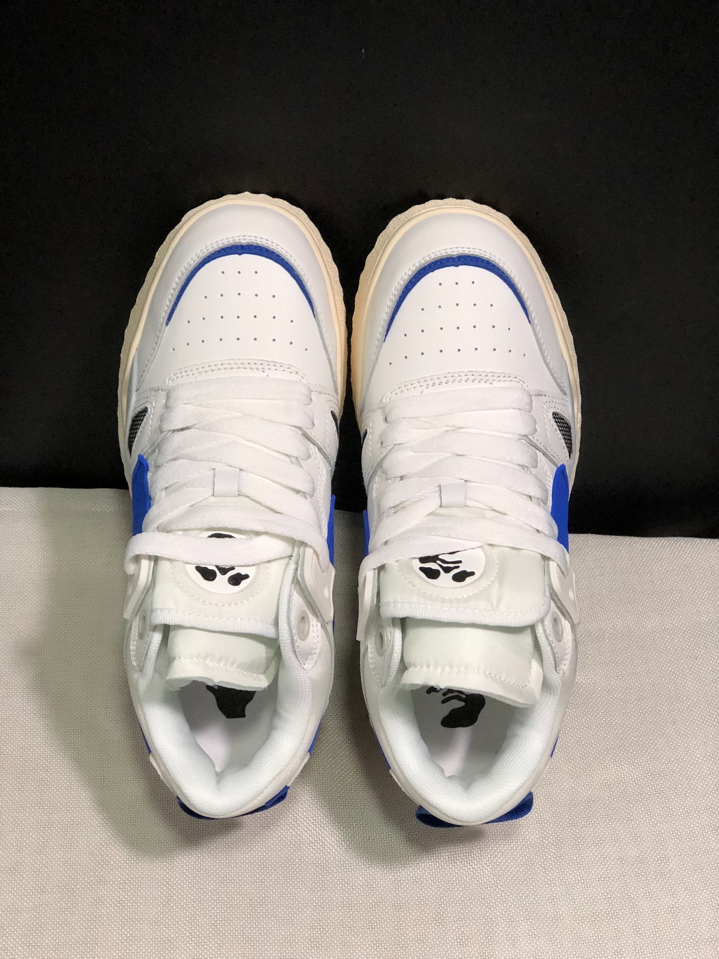 Off-White `sponge` leather mid-top