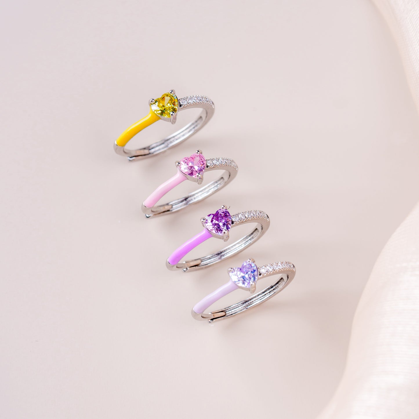 Always Heart To Heart· Birthstone Heart Ring