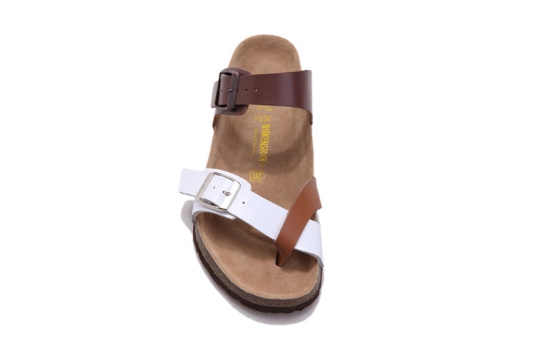 Birk Mayari Sandal Brown & White Two-Tone