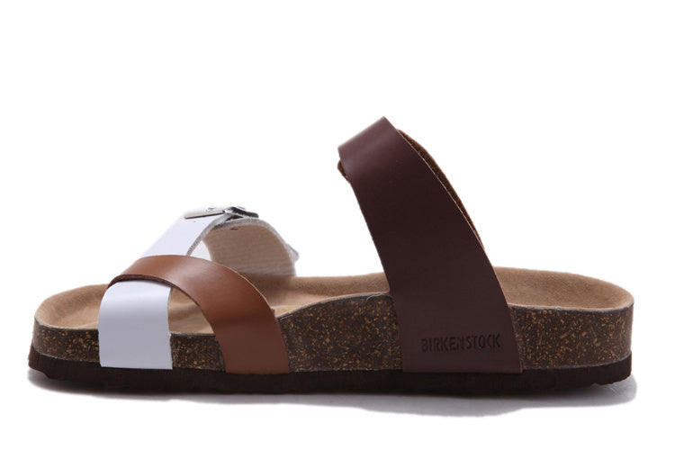 Birk Mayari Sandal Brown & White Two-Tone