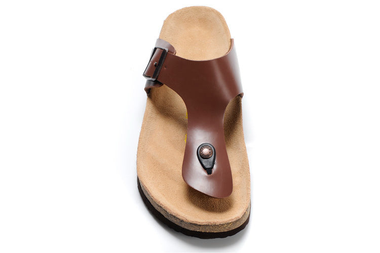 Birk Gizeh Brown Leather / Birko-Flor Sandals
