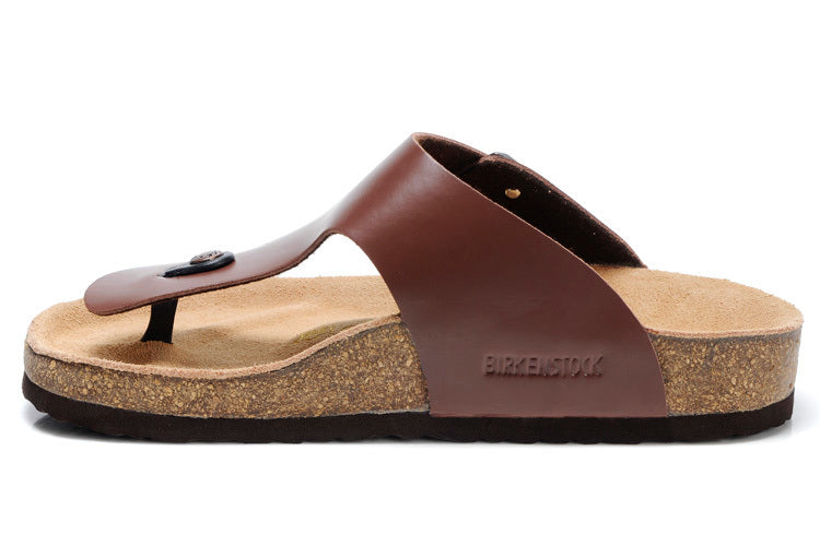 Birk Gizeh Brown Leather / Birko-Flor Sandals