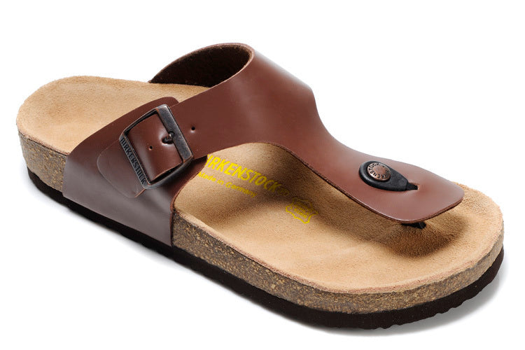 Birk Gizeh Brown Leather / Birko-Flor Sandals