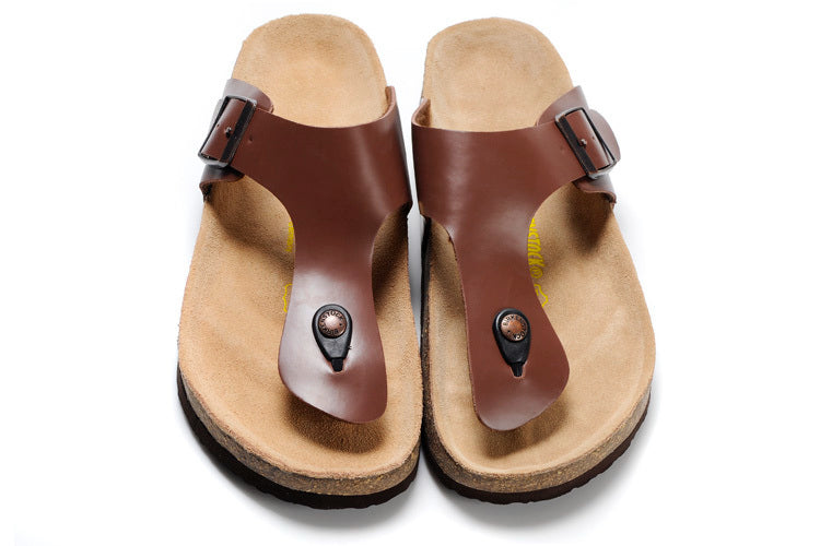 Birk Gizeh Brown Leather / Birko-Flor Sandals