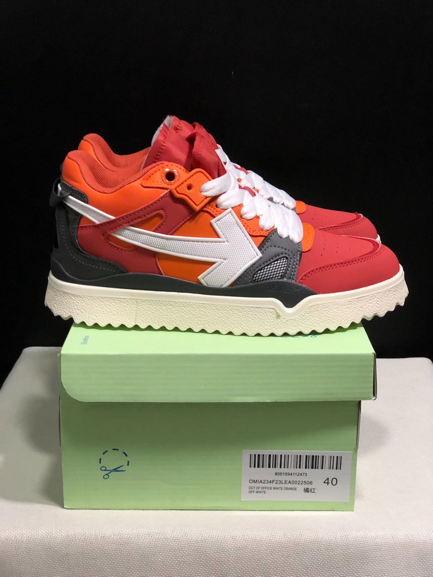 OFF-WHITE Out of Ofhce  Orange RED White