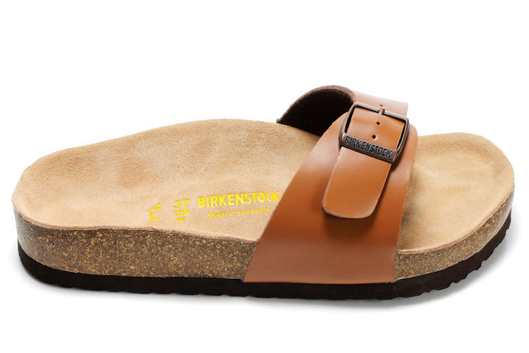 Birk Madrid Slide Sandal Cognac