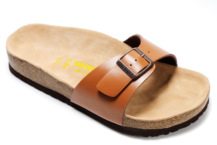 Birk Madrid Slide Sandal Cognac