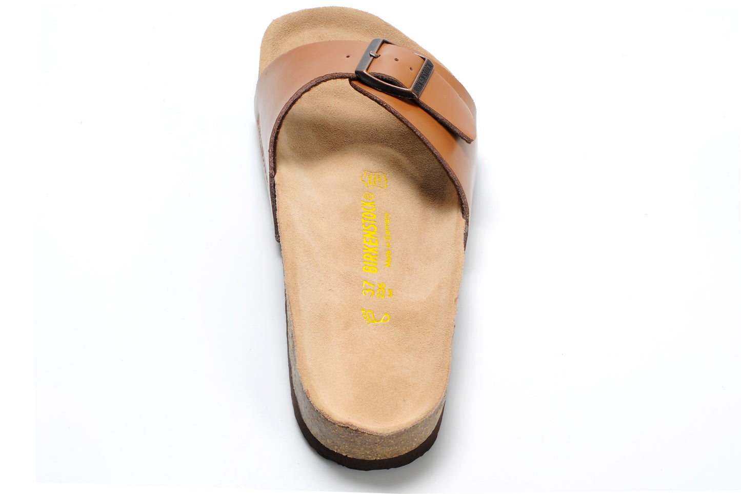 Birk Madrid Slide Sandal Cognac