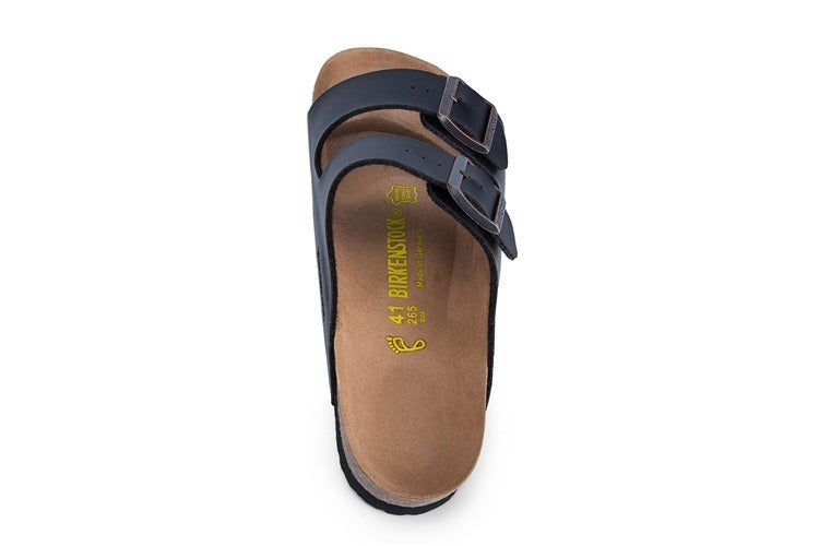 Birk Arizona (Black / Dark Navy Birko-Flor / Smooth Leather)
