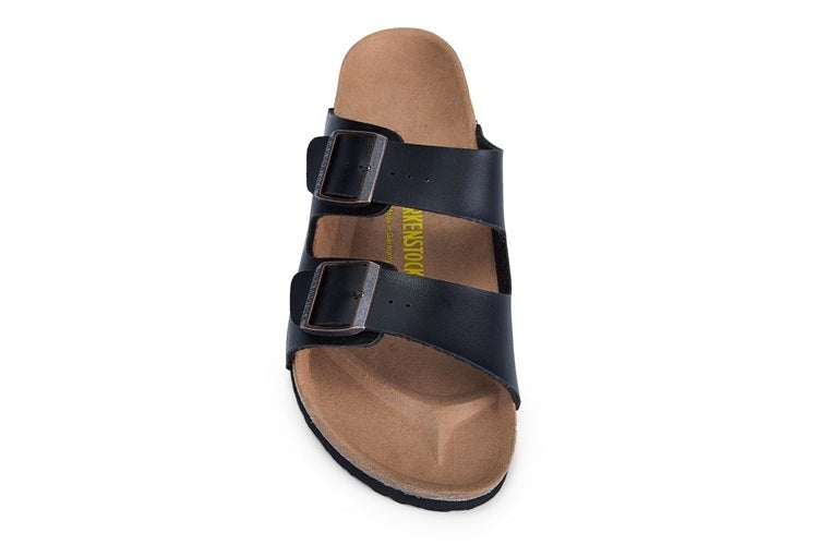Birk Arizona (Black / Dark Navy Birko-Flor / Smooth Leather)