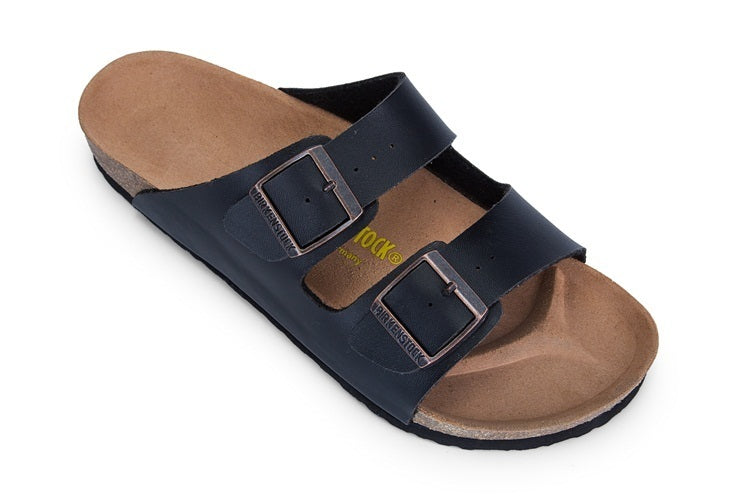Birk Arizona (Black / Dark Navy Birko-Flor / Smooth Leather)