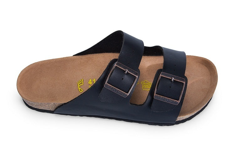 Birk Arizona (Black / Dark Navy Birko-Flor / Smooth Leather)