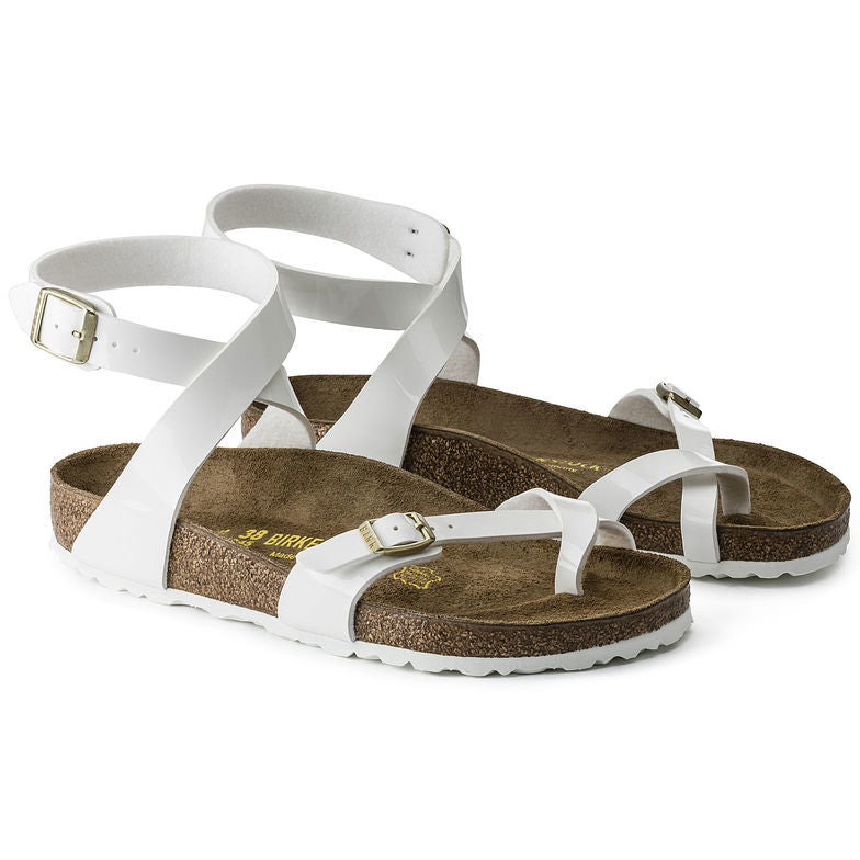 Birk Daloa Sandal White Patent