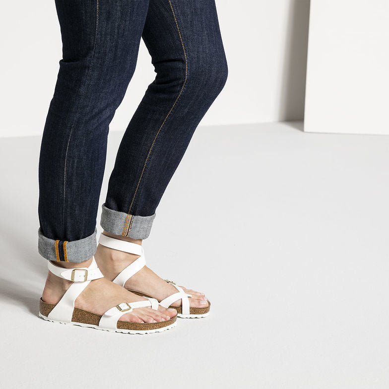 Birk Daloa Sandal White Patent