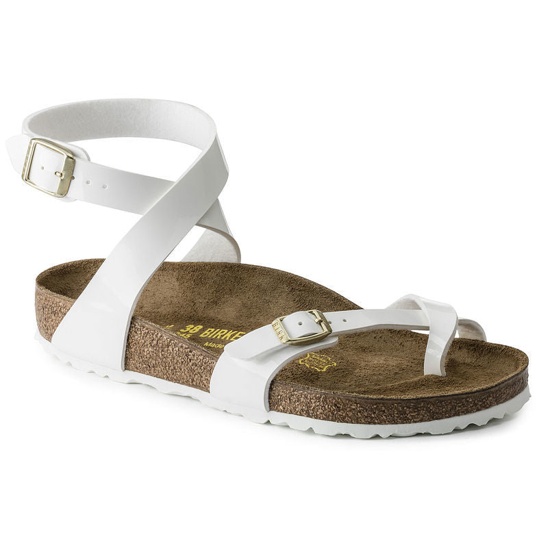 Birk Daloa Sandal White Patent
