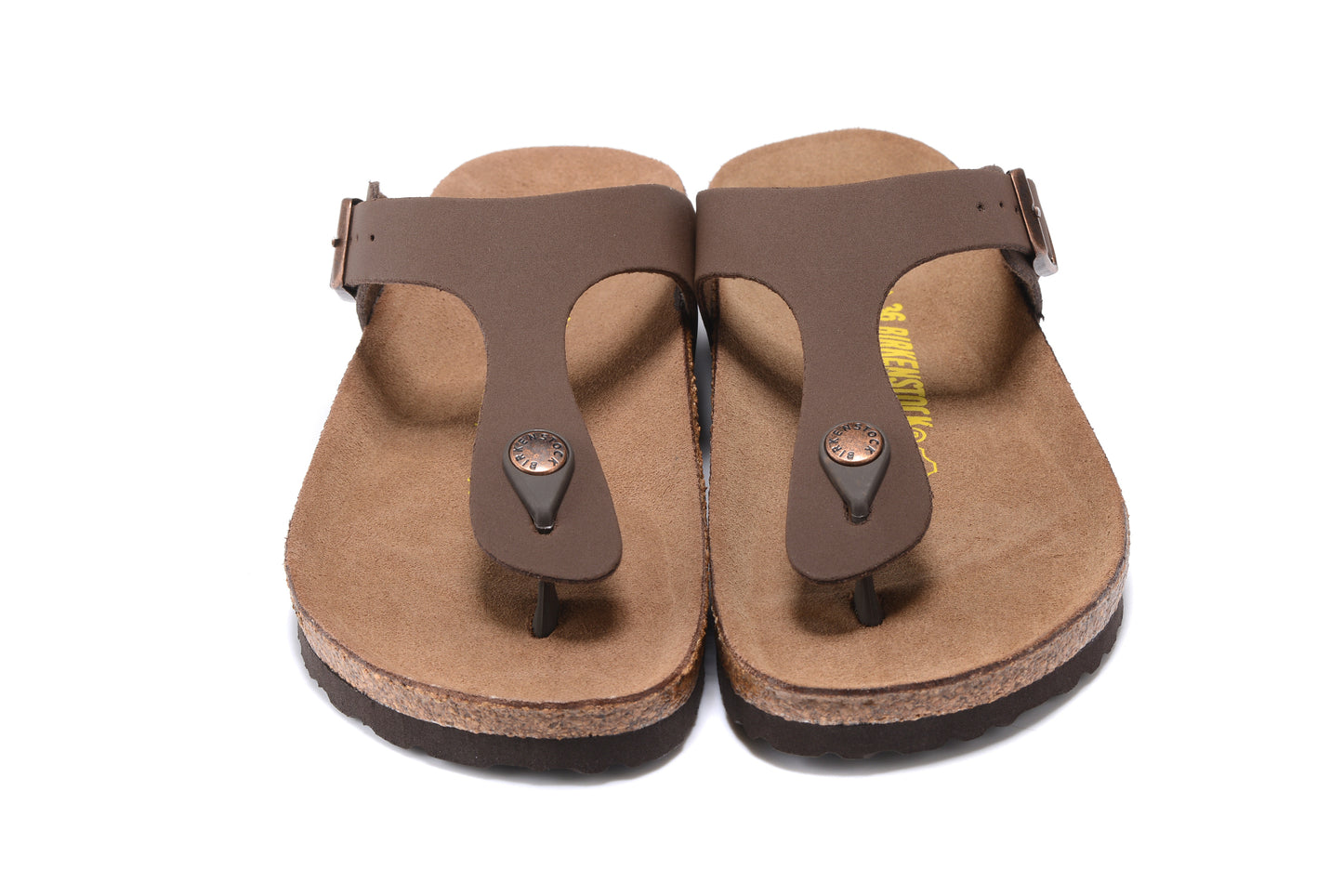 Birk Gizeh Smooth Leather - Dark Brown 1