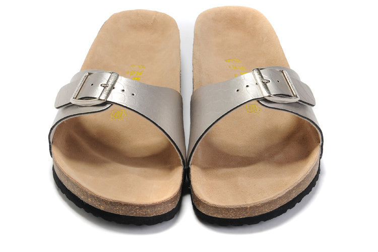 Birk Madrid Slide Sandal Silver Metallic